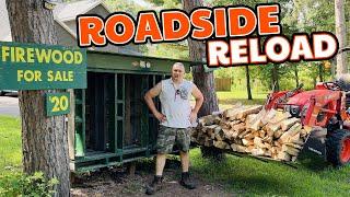 Reloading the Roadside Firewood Stand - Will One Bucket Fill It?