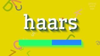 HOW TO SAY HAARS? #haars