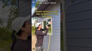 Pintando a casa de madeira!