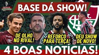 4 BOAS NOTÍCIAS! FLUMINENSE TEM CRAQUE DANDO SHOW NA BASE. FLU TERÁ REFORÇOS E RIVAL DESFALQUES.