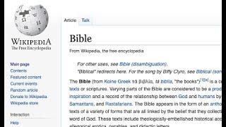 Bible Wikipedia, the free encyclopedia