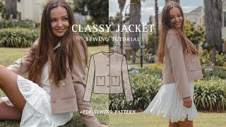 making a classy jacket | “PRESLIE" jacket sewing tutorial + PDF sewing pattern