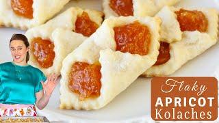 FLAKY APRICOT KOLACHES: Hungarian kolaches with cream cheese pastry dough recipe!