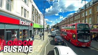 LONDON Bus Ride  - Route 18 - London's busiest route, transporting ca 16 Million passengers a year