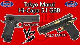 TM - Tokyo Marui - HI-CAPA 5.1 - Review &  Test ( Standard version & Gold Match )