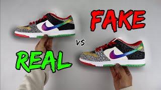 REAL VS FAKE! NIKE SB DUNK WHAT THE PAUL (P-ROD) COMPARISON!