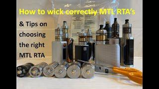 Wicking Tutorial | Avoid leaks, burnt flavour & flooding | Tips on how to choose your first MTL RTA.