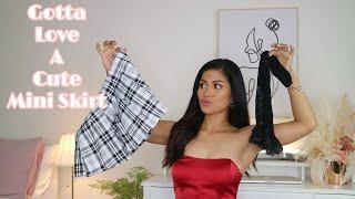 MINI SKIRT WITH STOCKING  TRY ON || Jenie Tumaruc