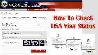 USA Visa Status Online I How To Check Visa Status I USA Visa I Step By Step Guide