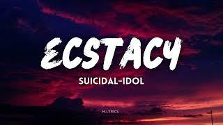 SUICIDAL-IDOL - ecstacy (slowed) (Lyrics) "sticking out your tongue for the picture"