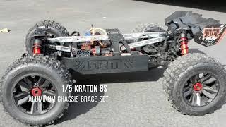 Aluminum Chassis Braces for the 1/5 ARRMA Kraton 8s by Afrolucha