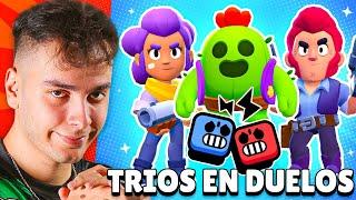 JUGANDO TODOS LOS TRÍOS de BRAWLERS en DUELOS !! SUFRIMIENTO EXTREMO VS RATAS !!