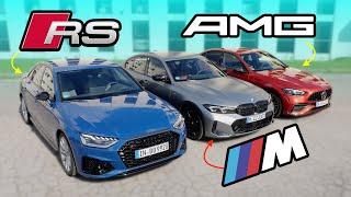 BMW M vs Mercedes AMG vs Audi S / RS comparison! M340i M3 M440i M4 vs C43 C63 CLE53 vs S4 RS5