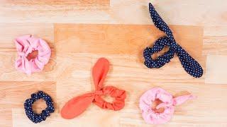 DIY Scrunchie with a Free Sewing Pattern - Use cotton or silk!