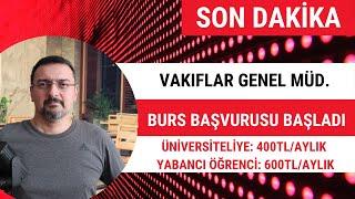 SON DAKİKA! VGM BURS BAŞVURUSU BAŞLADI. 600 TL VE 400 TL