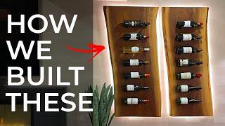 Building Custom Live Edge Wine Racks with LEDs