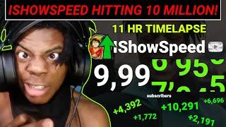 @IShowSpeed Hitting 10 MILLION SUBSCRIBERS! | 11 Hours In 2 minutes!