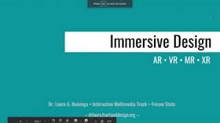 Introductory Lecture: What is Immersive Design?