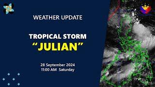 Press Briefing: Tropical Storm #JulianPH 11:00 AM Update September 28, 2024 - Saturday