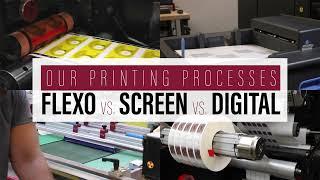 Flexographic vs. Screen vs. Digital | Our Printing Processes