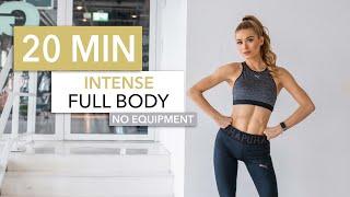 20 MIN FULL BODY WORKOUT - Intense Version / No Equipment I Pamela Reif