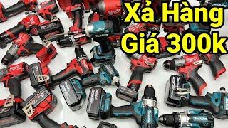 Xả Hàng Milwaukee Makita FLEX Giá 290k Khoan Pin Xài Lướt 98%