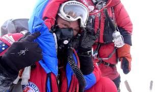 Sandy Hoby on summit of Everest