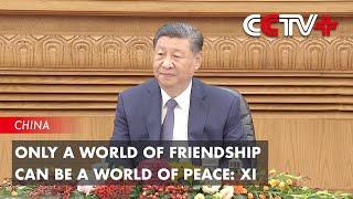 Only A World of Friendship Can Be A World of Peace: Xi