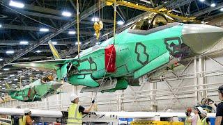 Tour of Billion $ US Advanced Factories Producing F-35 and F-16 Jet Fighter - Production Line