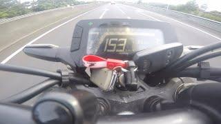 Top speed cb125r (153kmh)