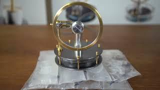 Kontax KS90V Stirling Engine running backwards on ice!