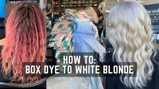 Box Dye to White Blonde Hair Transformation in one day: Sallys box dye removal tutorial