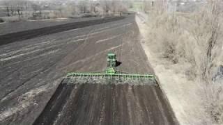 Шлейф борона Green Way 21м від Аверс-Агро (Дніпро), робота в полі/ Flex Harrow Green Way 21m working