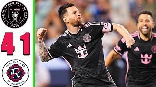 Messi Hattric Goal Freekick Inter Miami VS New England 4\1 & Final American & All Goals 2024 HD