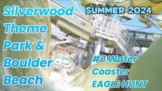  #1 Water Coaster EAGLE HUNT in PNW!  Silverwood Theme Park & Boulder Beach in Athol, Idaho USA