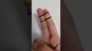 how to make a loom bracelet on two fingers ( ️if too fast check comments)#loomband#rainbowloom#loom