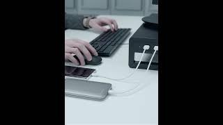 Awesome gadget for desk setup! Vaydeer Monitor Riser Stand with 4 USB Ports & Wireless Charging.