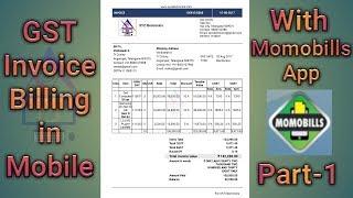 Free GST Invoice Billing Mobile App  Part-1| venkatbta