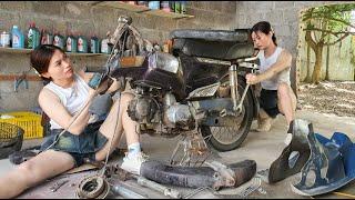 Genius girl restores HONDA motorbikes that were in a serious accident | Girl Mechanical.