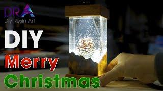 Turn a Simple Pine Cone into a Radiant Christmas Epoxy Resin Lamp | Diy Resin Art