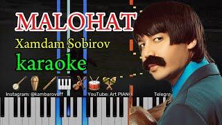 Xamdam Sobirov - MALOHAT KARAOKE • QOʻSHIQ MATNI • LYRICS biz kezgan adirlar nurzida  млохат караоке