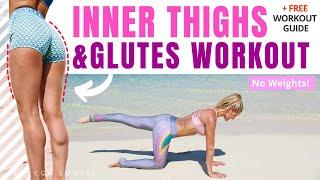 Inner Thigh & Glute Workout - TONE LEGS AND BUTT | Rebecca Louise