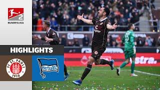 St. Pauli Still In Command | FC St. Pauli - Hertha BSC 2-0 | Highlights | MD 25 - Bundesliga 2