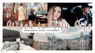 HETI VLOG // tudatosabb hétköznapjaink, sok munka, 24 h Budapest │ Karin Dragos