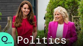 Jill Biden and Duchess of Cambridge Visit Cornwall School During G-7 Summit