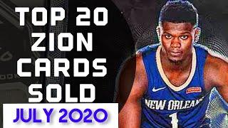 Zion Williamson - Top 20 Cards Sold - July 2020