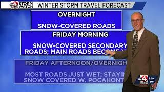 Snowy Roads Tonight; Clearing Out for the Weekend: Chad's Latest Forecast