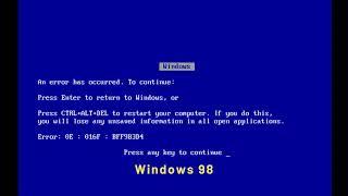 Evolution of Microsoft Windows BSODs (1985-2021)