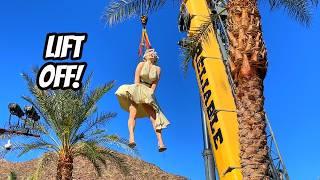 The giant Marilyn Monroe statue HAS MOVED to a new location in Palm Springs AGAIN!