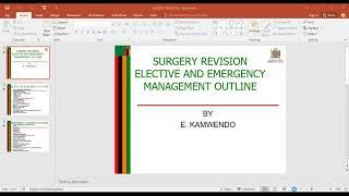 management of surgical conditions